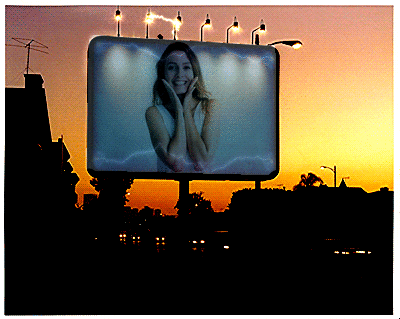 Montagem de Foto - Outdoor à noite